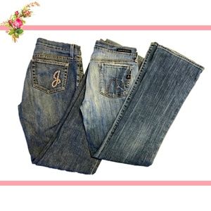 🖤X2 Juicy Couture COA Bootcut Blue Denim Jeans 28